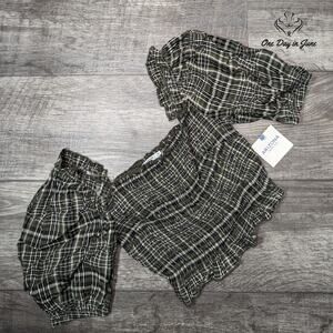 Arizona Jean Co. Juniors Smocked Short Sleeve Top Size XS